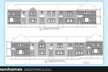 Parkview Townhomes West Elevation Drawing