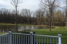 Custom Home Deck Overlooking Private Pond