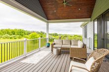 Covered Back Porch in New Home – Brockport, NY