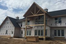 Custom Home Exterior Under Construction
