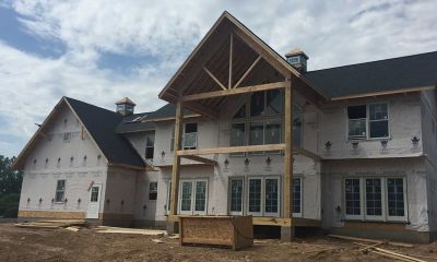 Custom Home Exterior Under Construction