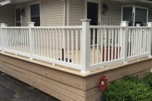 Front Entry Deck with White Railings