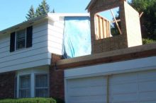 Garage Dormer Addition Under Construction