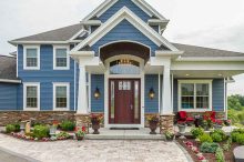 Elegant Pittsford Home Entry with Stone Accents