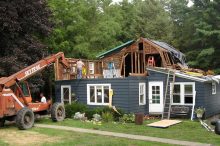 Second Story Addition in Progress on Home