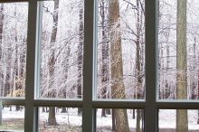 Tall Living Room Windows in Custom Home Design