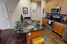 Modern Kitchen in Spencerport Townhome Rental